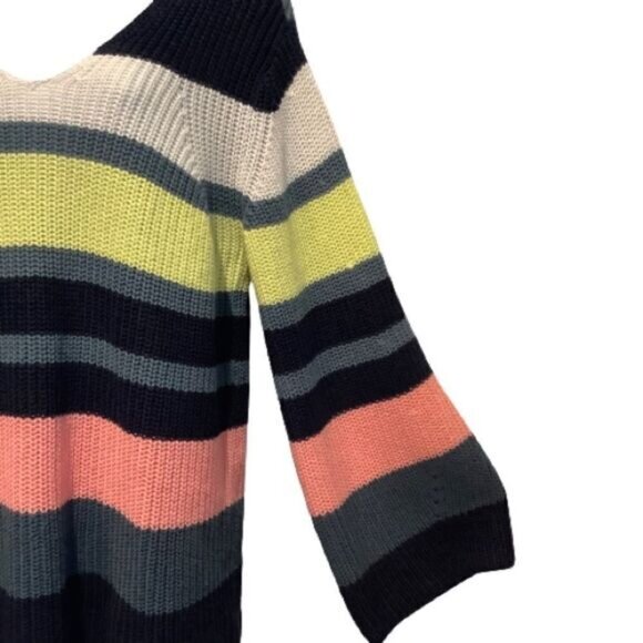ANN TAYLOR BELL SLEEVE OVERSIZED STRIPED SWEATER SIZE SMALL - Picture 2 of 7